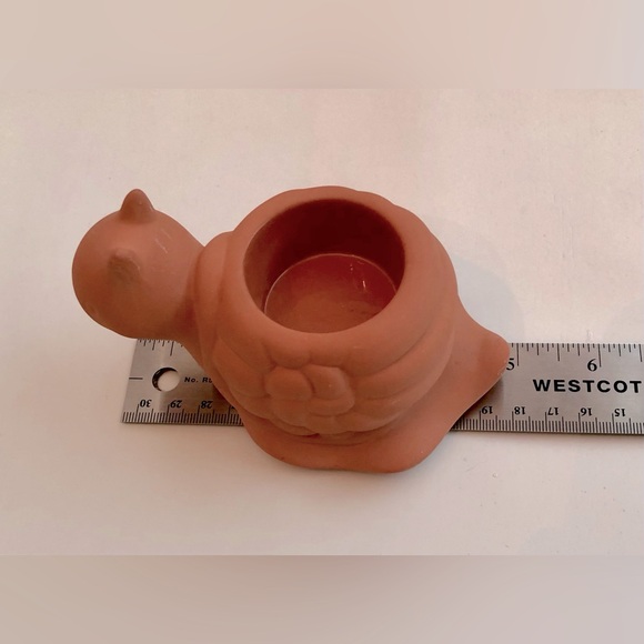 🎉PartyLite Set of 2 Terra Cotta Clay Tealight Holders - Picture 7 of 14